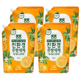 퐁퐁 친환경 주방세제 오렌지향 리필