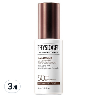 피지오겔 사이언수티컬즈 데일리뮨 UV 디펜스 앰플 세럼 SPF50+ PA++++, 3개, 30ml