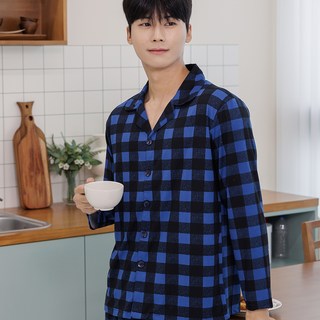 민트코코아 남성용 울트라 소프트 스판 잠옷 상하의 세트(Free/XL)