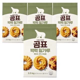 곰표 박력 밀가루, 2.5kg, 4개