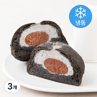 그림의빵 흑임자 크림빵 (냉동), 130g, 1개입, 3개