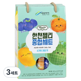 밀양한천 블루메이드 한천젤리 종합세트 4가지맛 812g, 3세트