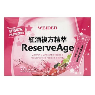 WEIDER 威德 紅酒複方精萃, 70小包, 含白藜蘆醇, 70包, 210g, 1盒