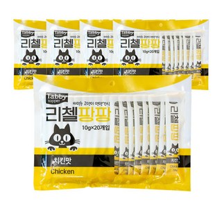테비토퍼 고양이 리첼팡팡 치킨간식, 치킨맛, 10g, 100개