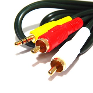 해밀전자 3.5ST to 2RCA 음향 케이블