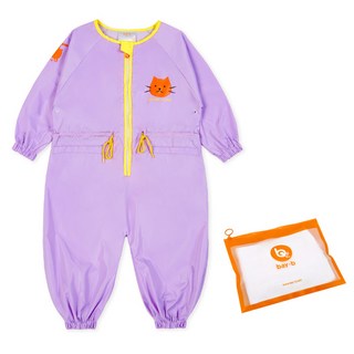 bayb 아동 다용도 전신가운 + 방수지퍼백, 퍼플