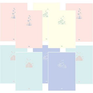 아이비스 컬러 미니 노트, 10개, 랜덤발송