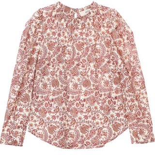 아떼바네사브루노 여성용 플라워 패턴 긴팔 블라우스 VLBL2D423