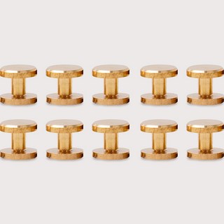 황동 평면 리벳 5mm 10p, 10개