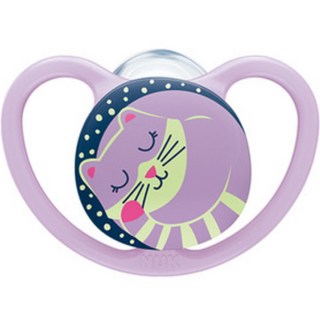 NUK 太空之夜安撫奶嘴 1入 S2 6~18個月, S2(6-18個月), 貓, 1個