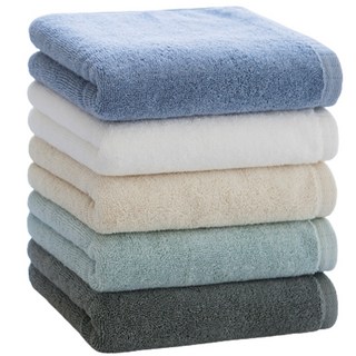 Moohan Towel 韓國製10支精梳棉飯店毛巾, 薄荷綠+藍色+象牙白+卡其色+白色, 5條