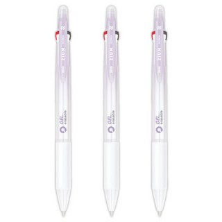 자바펜 지움3겔 지워지는 볼펜 0.5mm, 퍼플, 3개