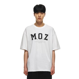 mozmoz MOZ 寬鬆短袖T恤, 白色