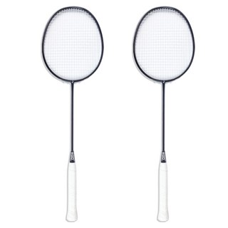 SmaxKorea 超輕量碳羽球拍 2支組 黑色, 單品, 1組