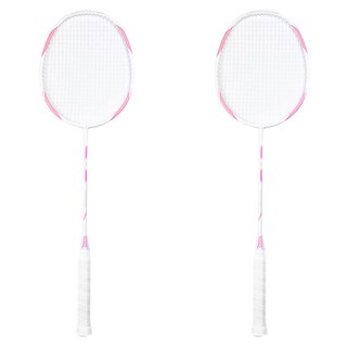 SmaxKorea 超輕量碳羽球拍 2入組 粉紅, 單品, 1組