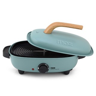 moz 瑞典駝鹿 1~2人用雙面電烤盤, DR-1200G(藍綠色)