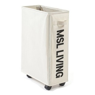 한양MSL 이동식 틈새 빨래바구니 아이보리