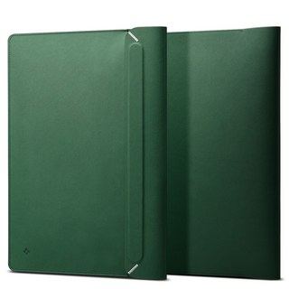 슈피겐 노트북 15 16 맥북 가죽 파우치 슬리브 발렌티누스, 제주그린(AFA06420), 1개