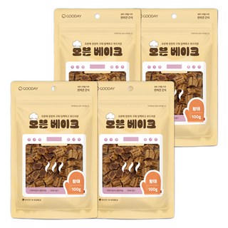 굿데이 강아지 오븐베이크 간식, 황태맛, 100g, 4개