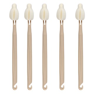엠피엘 롱 버블 젖병솔 25cm, 베이지, 5개