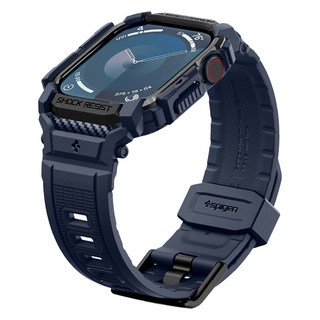 슈피겐 스마트워치 스트랩 일체형 케이스 러기드아머 프로 46mm ACS08606, 네이비블루, 1개
