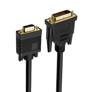 Bravo-U DVI 24+5公 to VGA公 雙磁環影像轉接線 3M, 1條