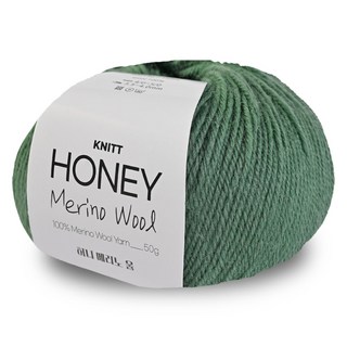 니뜨 허니 메리노 울 뜨개실 50g, 11 애쉬그린, 1개