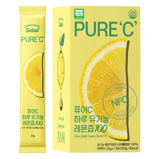 퓨어C 하루 유기농 레몬즙 100 15p, 300g, 1개