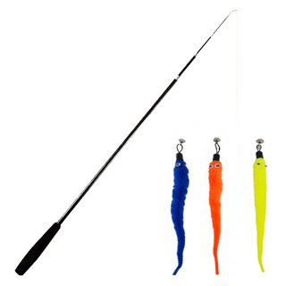 마아 고양이 낚싯대 1.8m + 스네이크 3종 세트 1세트 블랙 + 랜덤 발송 상품 이미지