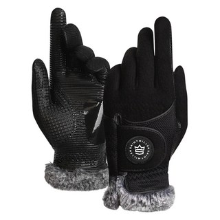 세인트밀러 남성용 윈터그립 방한 골프장갑 양손 세트, 블랙, 1세트