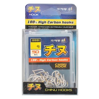 해동 지누크릴바늘 덕용 감성돔 낚싯바늘 화이트코팅, 50개입, 1개