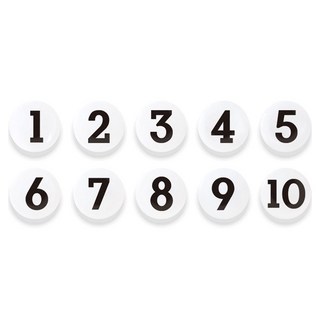 숫자 자석홀더 세트 중, 1번~10번, 1세트