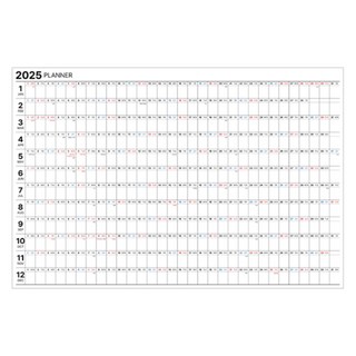 두문 간편하게 붙이는 2025년 대형 달력 연간플래너 줄형 화이트보드, 고무자석