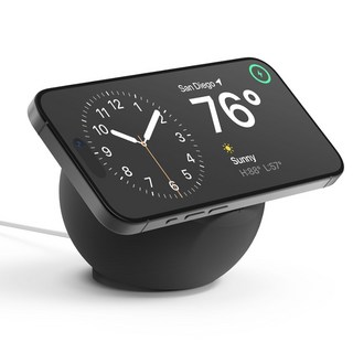 elago MS2 Magsafe 矽膠手機充電座, 黑色的, 1個