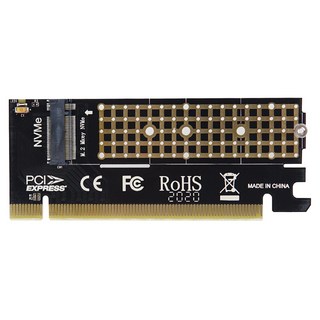 컴스 PCI Express 변환 컨버터 M.2 NVME SSD KEY M to PCI-E 16x 변환 카드 써멀패드 IF863, 1개