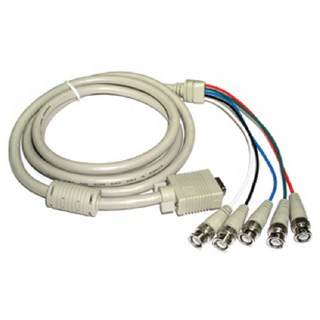Comsmart BNC RGB BNC5 VGA D-SUB螢幕連接線 C9840, 10m, 1個