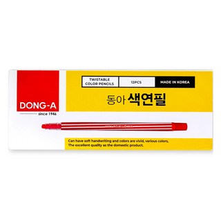 동아 샤프식 색연필 빨강 12p, 1개, 1개