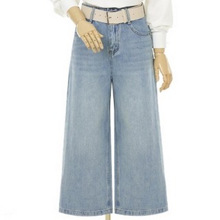 페이지플린 여성용 BELT워싱9부통데님팬츠 P5APT004C