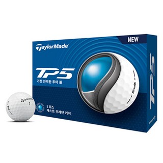 테일러메이드 2025 TP5 골프공 5피스, 화이트, 12개입, 1개