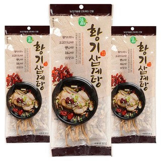 선율 황기 삼계탕 삼계오리 백숙재료, 3개, 80g