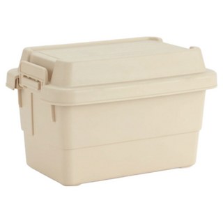 클로버상사 캠핑 다용도 보관 미니 카고박스 1.1L, 오프화이트, 1개, 1단