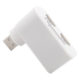 Coms 멀티 USB 2.0 2포트 허브 외장형 카드리더기 Micro SD TB024, 1개
