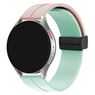 스페이스쉴드 갤럭시 워치 호환 디버클 블랜드 투톤 실리콘 스트랩 20mm, 샌드핑크민트, 1개