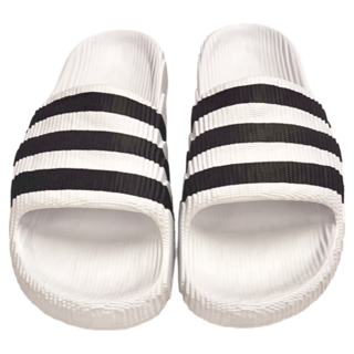 adidas 愛迪達 Originals Adilette 22 3D打印三線防水拖鞋, 白底黑線, 28.5