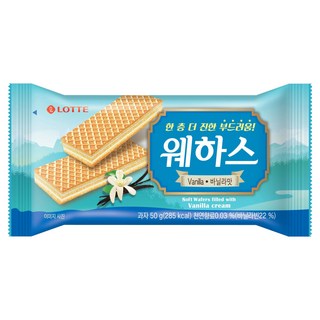 롯데웰푸드 웨하스 바닐라맛, 50g, 1개