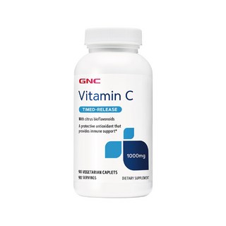 GNC 健安喜 維生素C 1000毫克緩釋錠 90顆/罐 維他命C 增強體力 促進膠原蛋白形成, 1g, 1罐