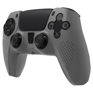 스페이스쉴드 소니 플레이스테이션 PS5 듀얼센스 호환 엠보 그립 미끄럼방지 논슬립 실리콘 커버 케이스, 그레이, 1개