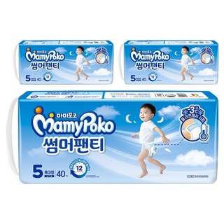 마미포코 2025 썸머팬티 팬티형 기저귀 남아용 특대형, 마미포코 2025 썸머팬티 팬티형 기저귀 남아 5단계, 5단계, 120매
