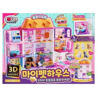 비앤씨 아이러브펫 마이펫하우스 소꿉놀이, 혼합색상, 1개