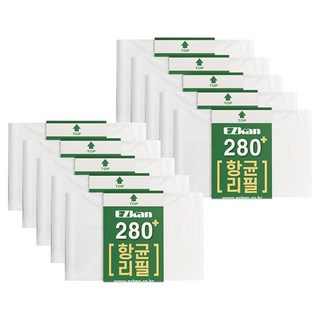 이지캔 향균 리필 280 기저귀 쓰레기 봉투, 10개, 27L